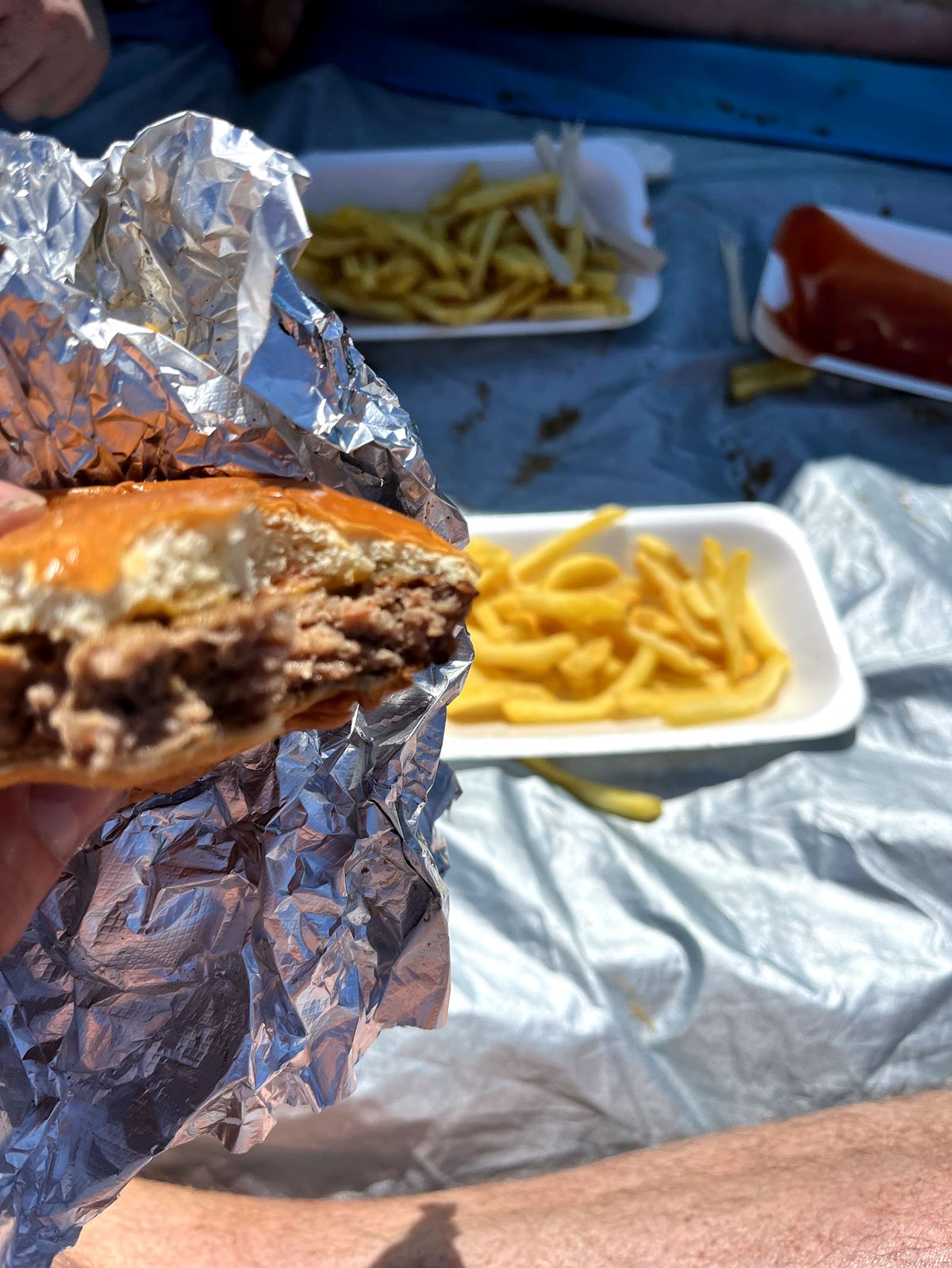Burger and fries
