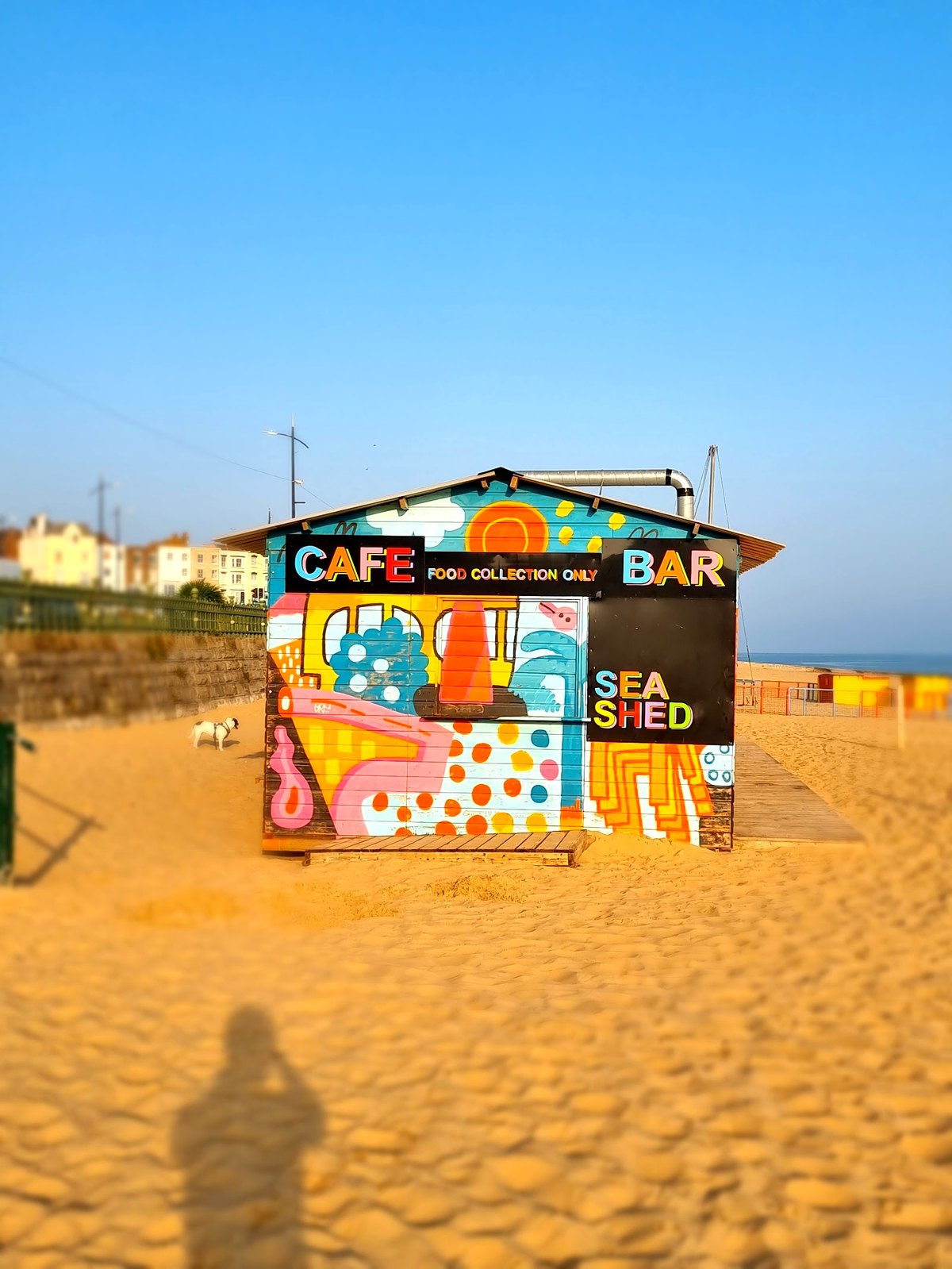 Sunset by the kiosk